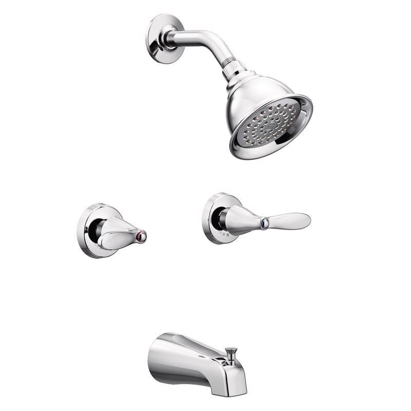 Moen 82602 Adler 2-Handle Chrome Tub and Shower Faucet