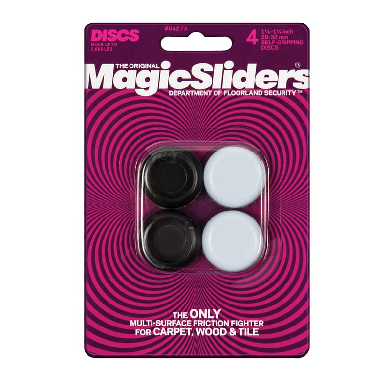 Magic Sliders 04273 Gray Plastic Floor Slide 4 pk