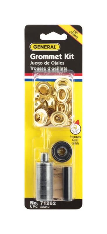 General 71262 3/8 in. D Brass Grommet Kit 1 pk