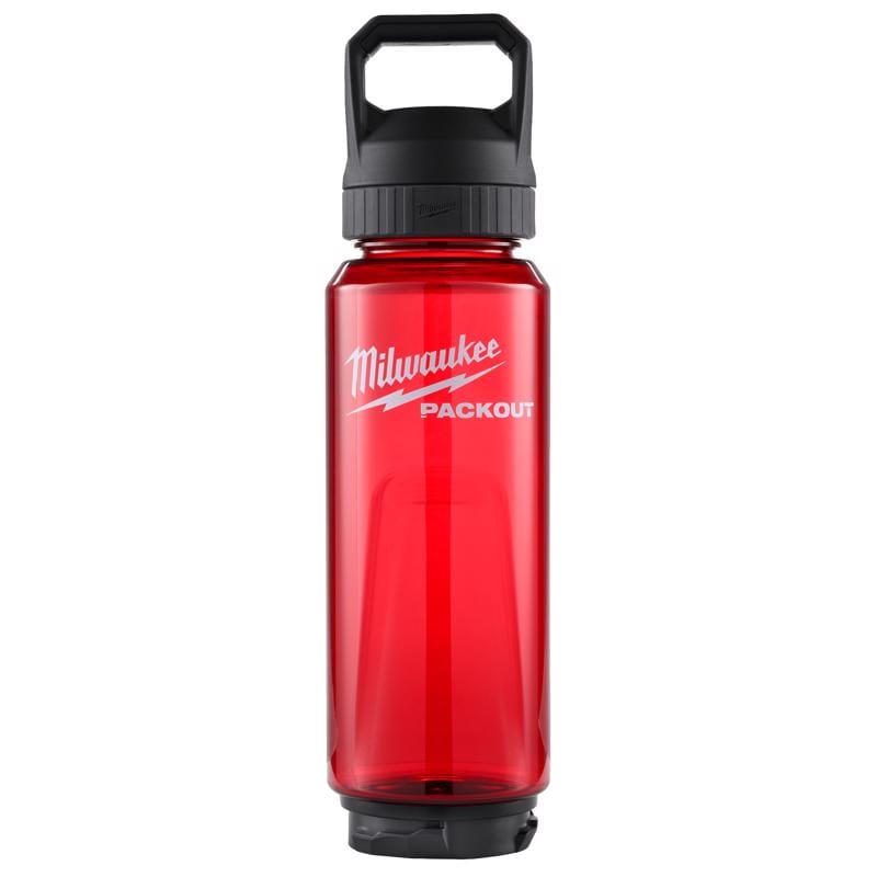 Milwaukee 48-22-8372R Packout 34 oz Red BPA Free Bottle with Chug Cap
