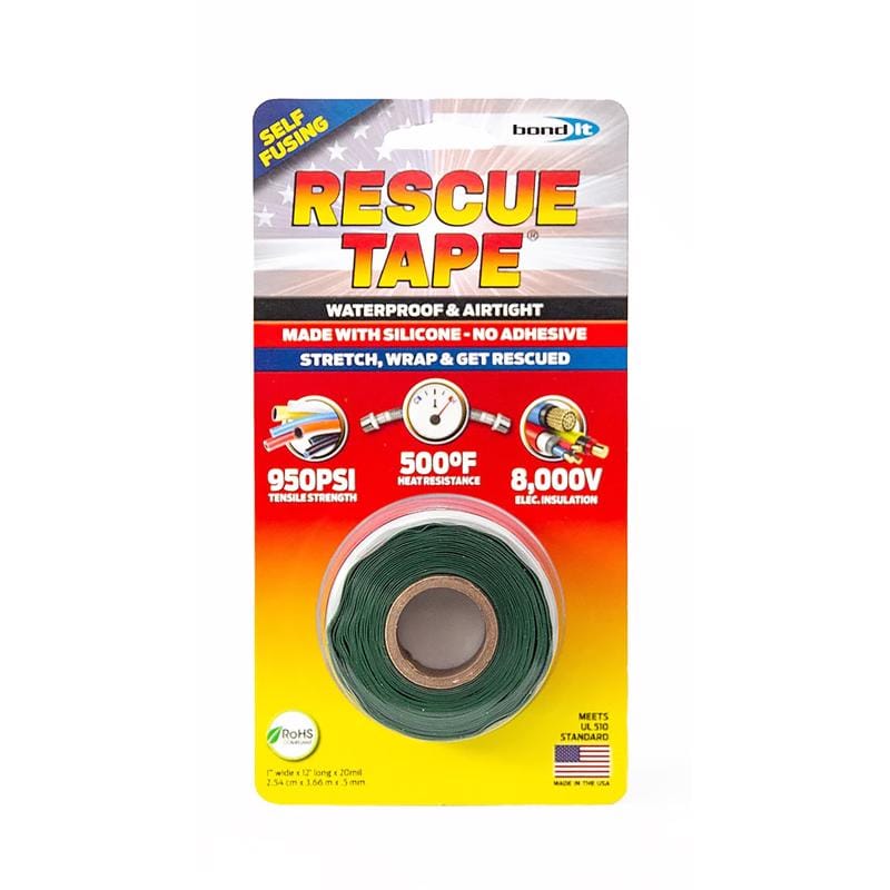 Rescue Tape RT12012BGN Green 1 in. W X 12 ft. L Silicone Tape