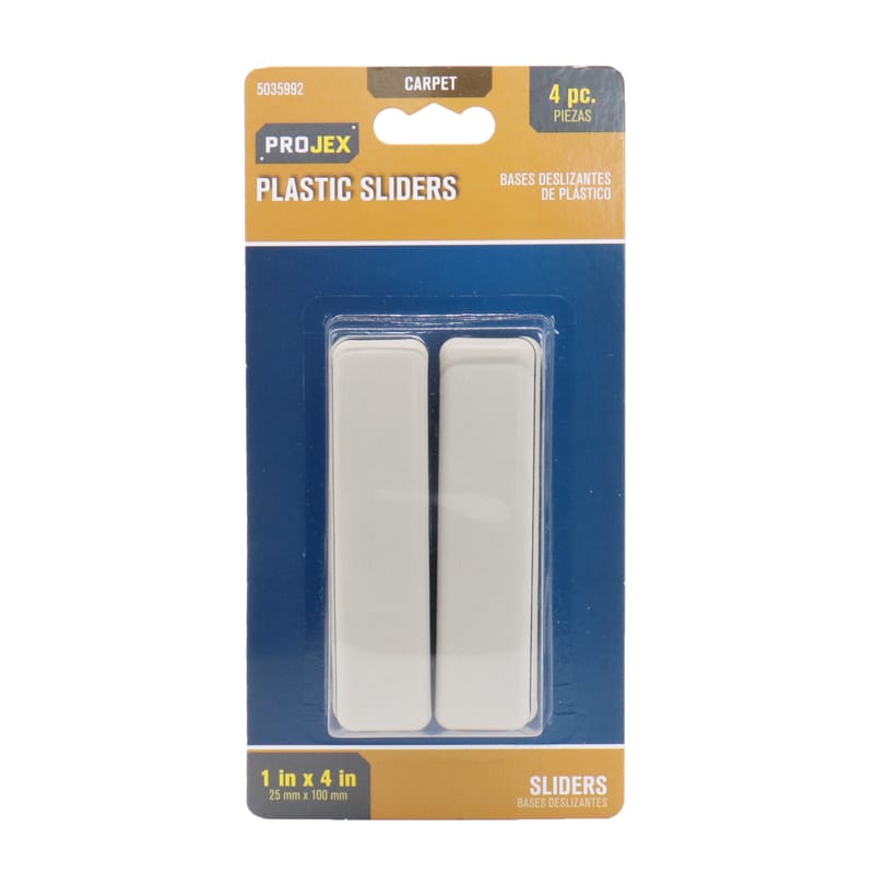 Projex P0037 White 1 in. Adhesive Plastic Sliders 4 pk