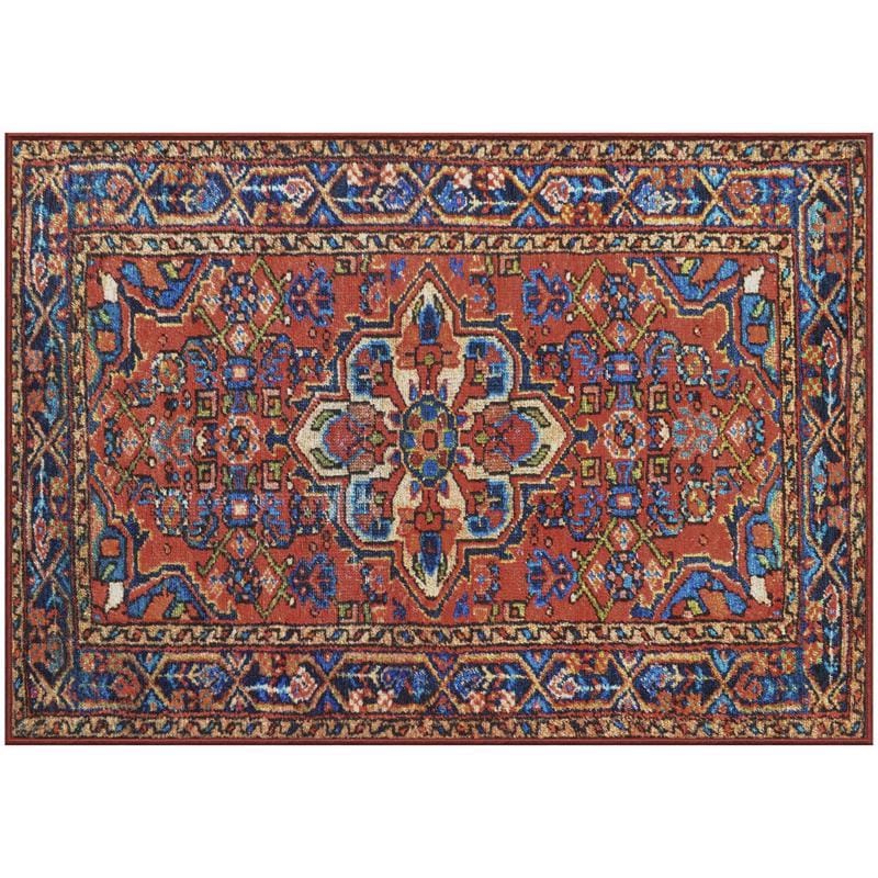 Gel Pro 107-1-2434-EHVR NeverMove Esther 24 in. W X 34 in. L Vintage Red Tribal Polyester Door Mat