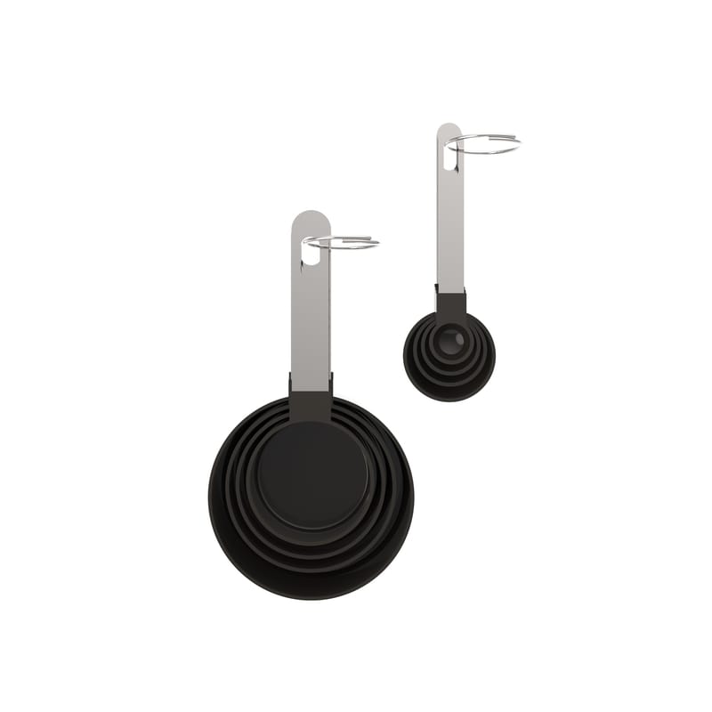 Core Kitchen AC29826 Stainless Steel Black/Silver Measuring Spoon and Cup Set