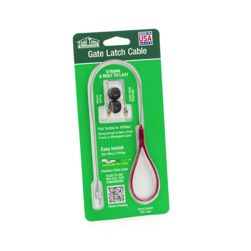 Tool Time Manufacturing GLC001 0.5 in. H X 8 in. W X 4 in. L Stainless Steel Pull Gate Latch Cable