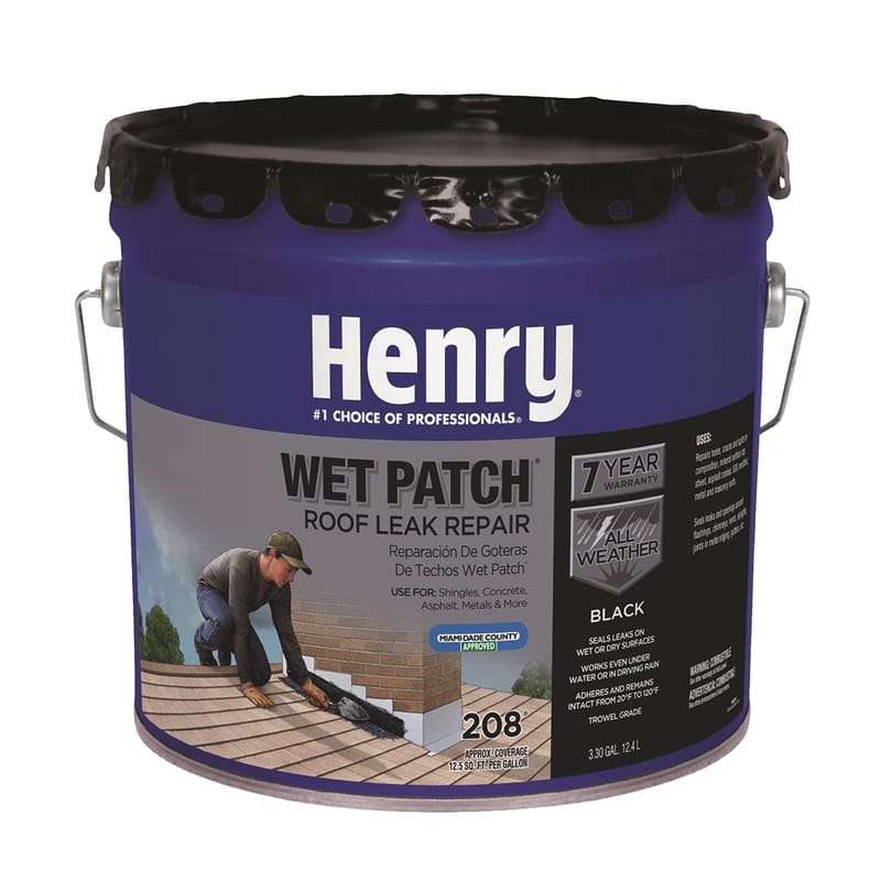 Henry HE208061 Smooth Black Asphalt All-Weather Roof Cement 3.3 gal