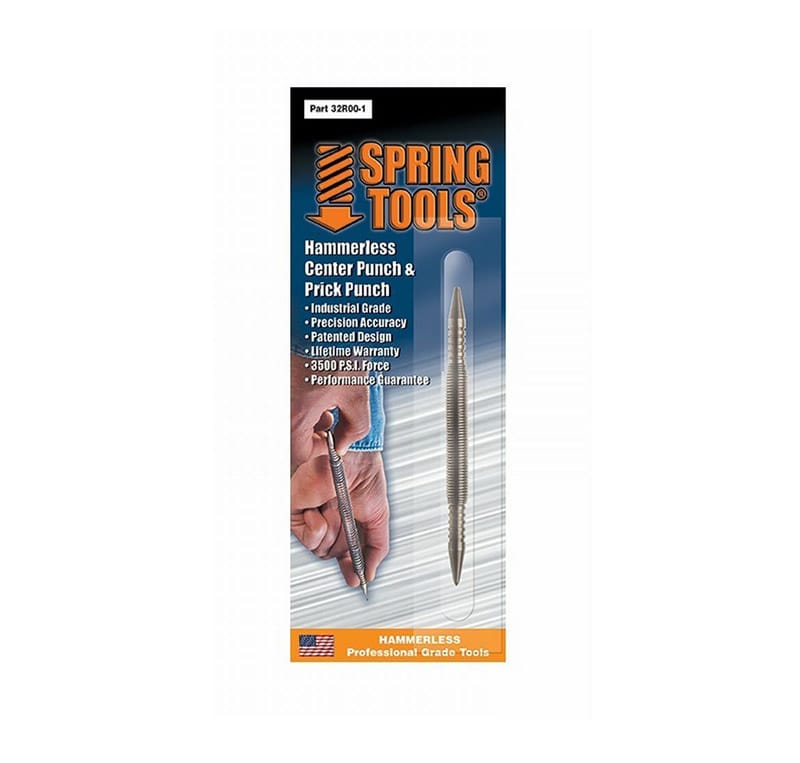 Spring Tools 32R00-1 Steel Hammerless Center Punch and Prick Punch 1 pc
