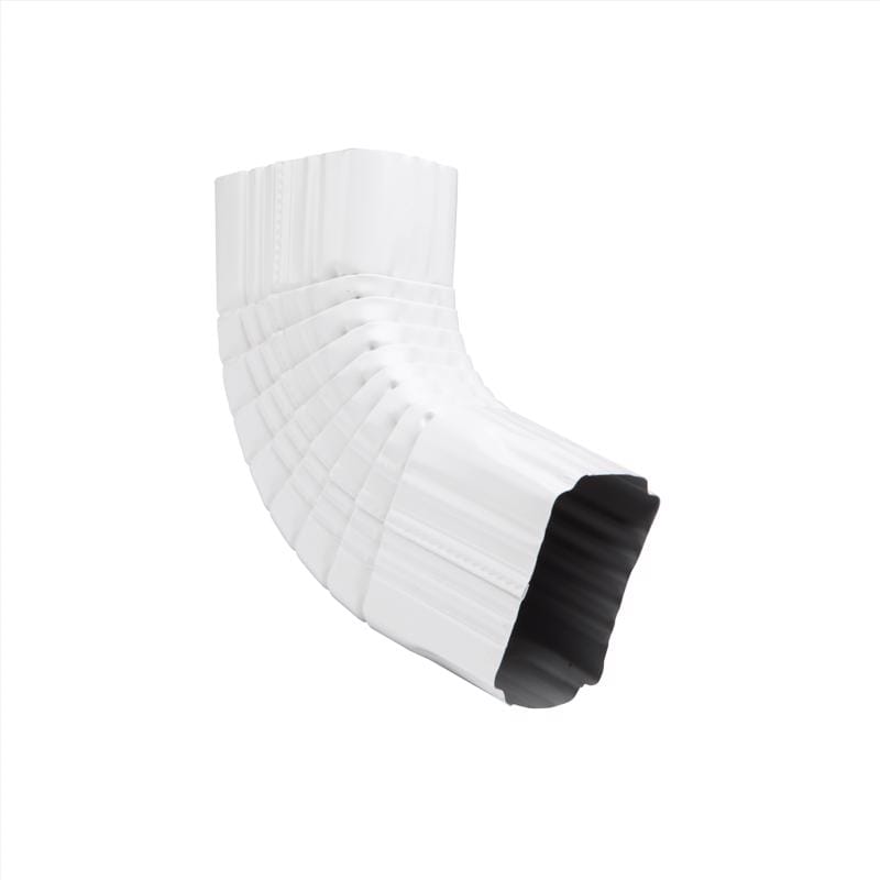 Amerimax 47265HP 3 in. H X 4 in. W X 12 in. L White Aluminum B Gutter Elbow