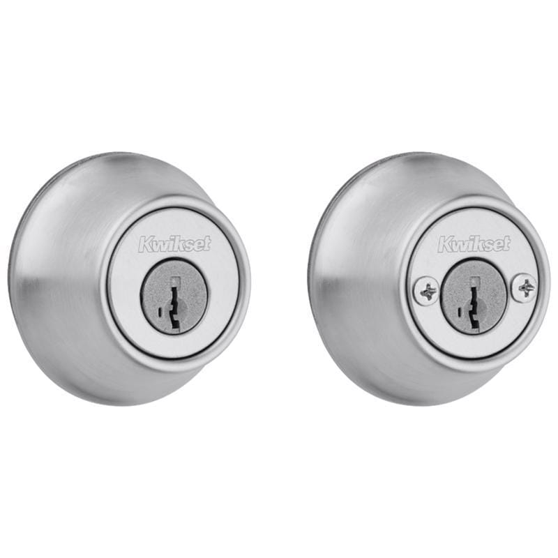 Kwikset 96650-511 SmartKey Security Satin Chrome Metal Double Cylinder Deadbolt