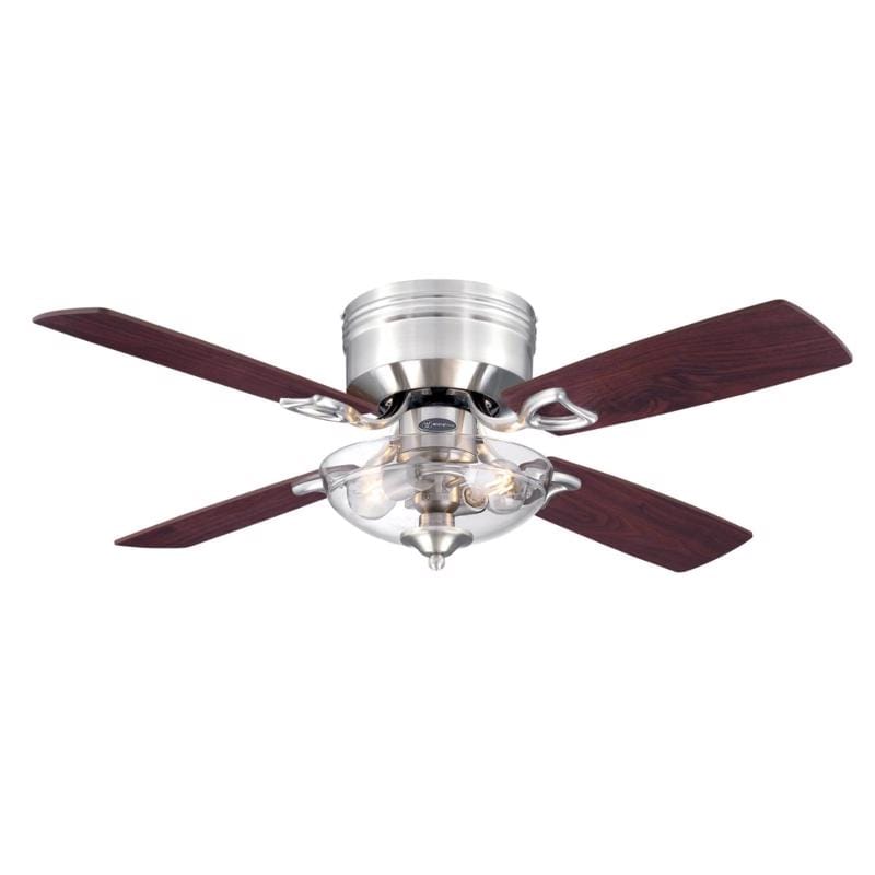 Westinghouse 7311100 Hadley 42 in. Brushed Nickel Brown LED Indoor Ceiling Fan