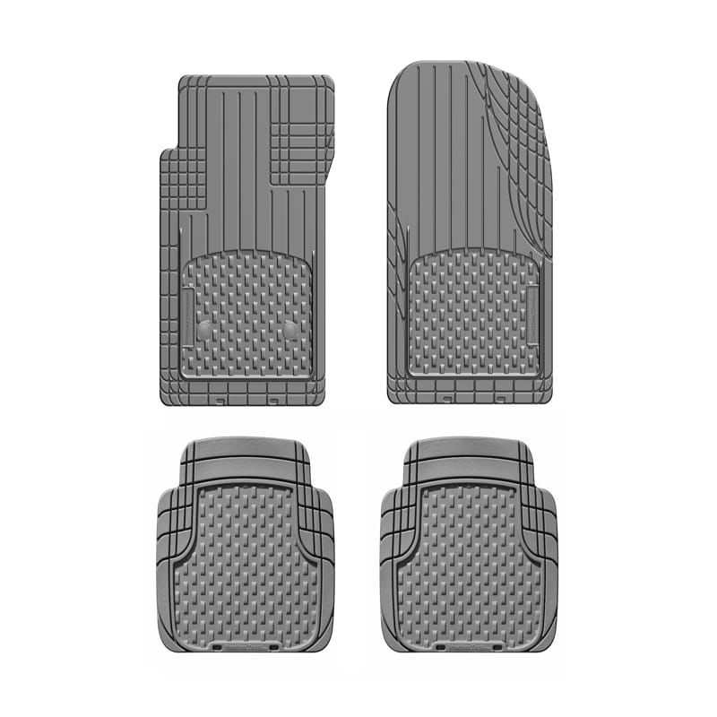 Weathertech 11AVMSG Trim-To-Fit Gray Thermoplastic Elastomer Auto Floor Mats 4 pk