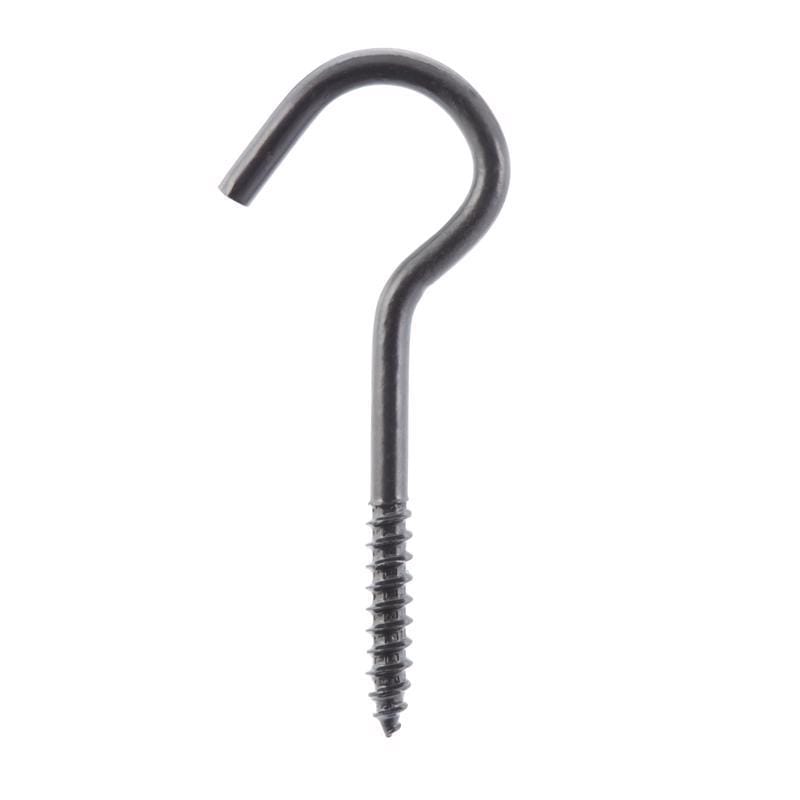 Wright 02-3480-309 Medium Matte Black Steel 3-3/8 in. L Ceiling Hook 50 lb 1 pk