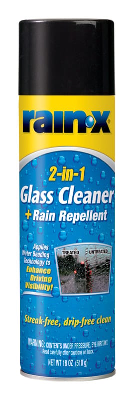 Rain-X 5080233 Glass Cleaner/Rain Repellant Aerosol 18 oz