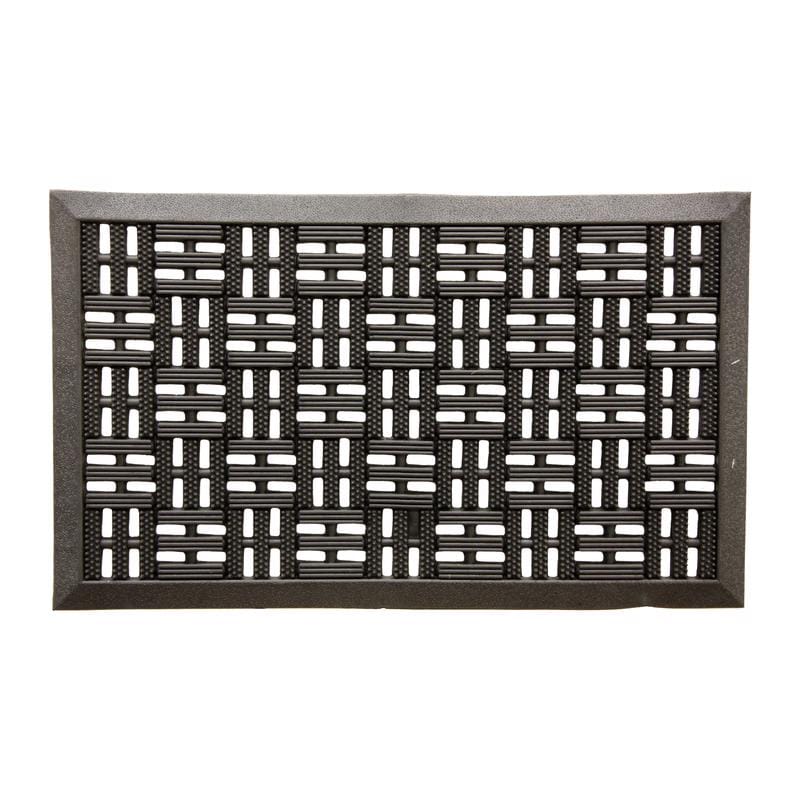 Sports Licensing Solutions 58780 18 in. W X 30 in. L Black Trellis Scraper Rubber Door Mat