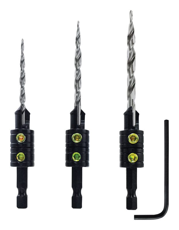 Make It Snappy 44300 9/64 11/64 13/64 in. Steel Tapered Countersink Set 3 pc