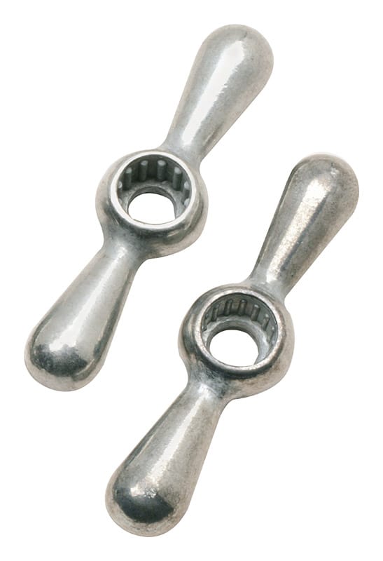 Plumb Pak PP806-15 Cast Metal Chrome Tee Faucet Handle 2 pc
