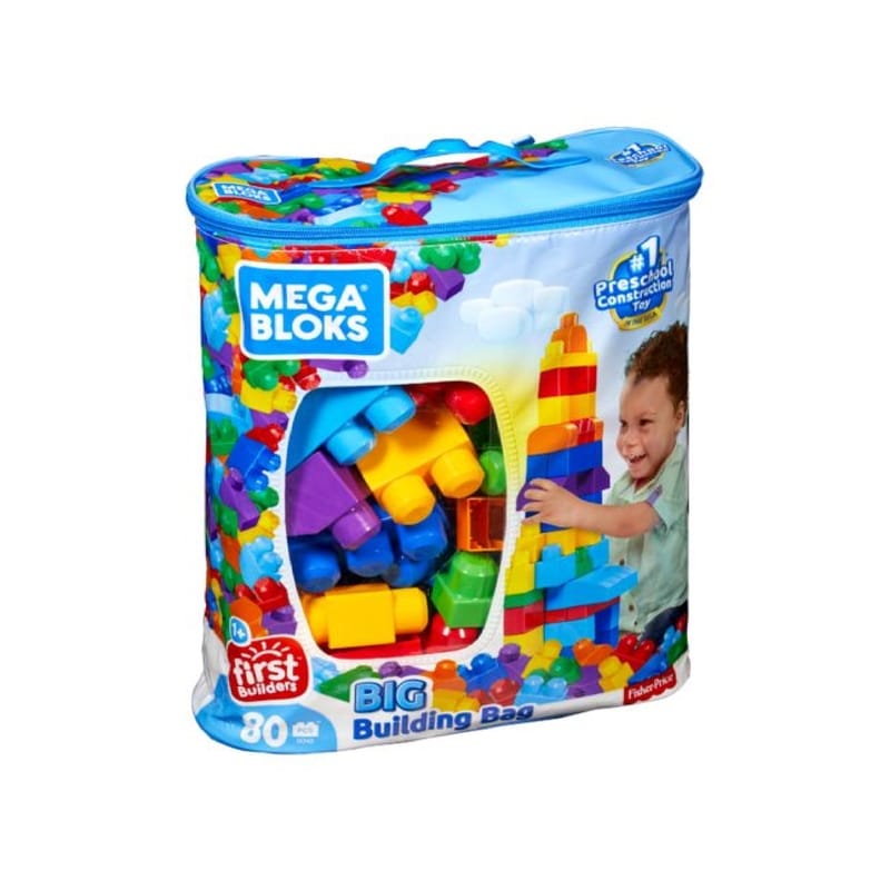 Mega Bloks DCH63 First Builders Big Building Bag of Blocks 80 pc