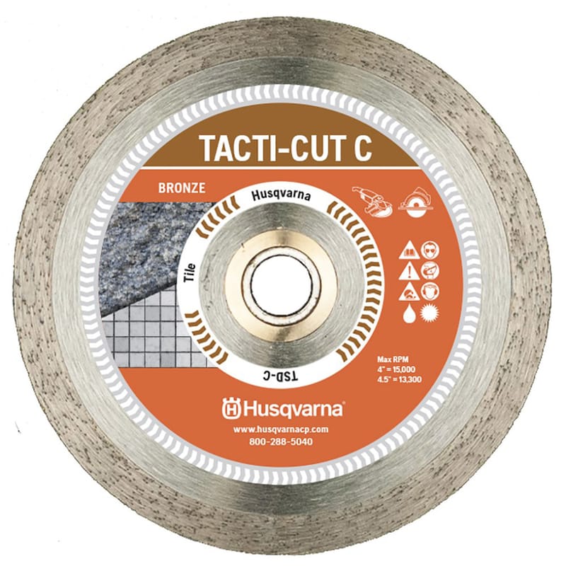Husqvarna 542761261 Tacti-Cut Dri Disc 7 in. D X 5/8 in. Steel Continuous Rim Diamond Saw Blade 1 pk