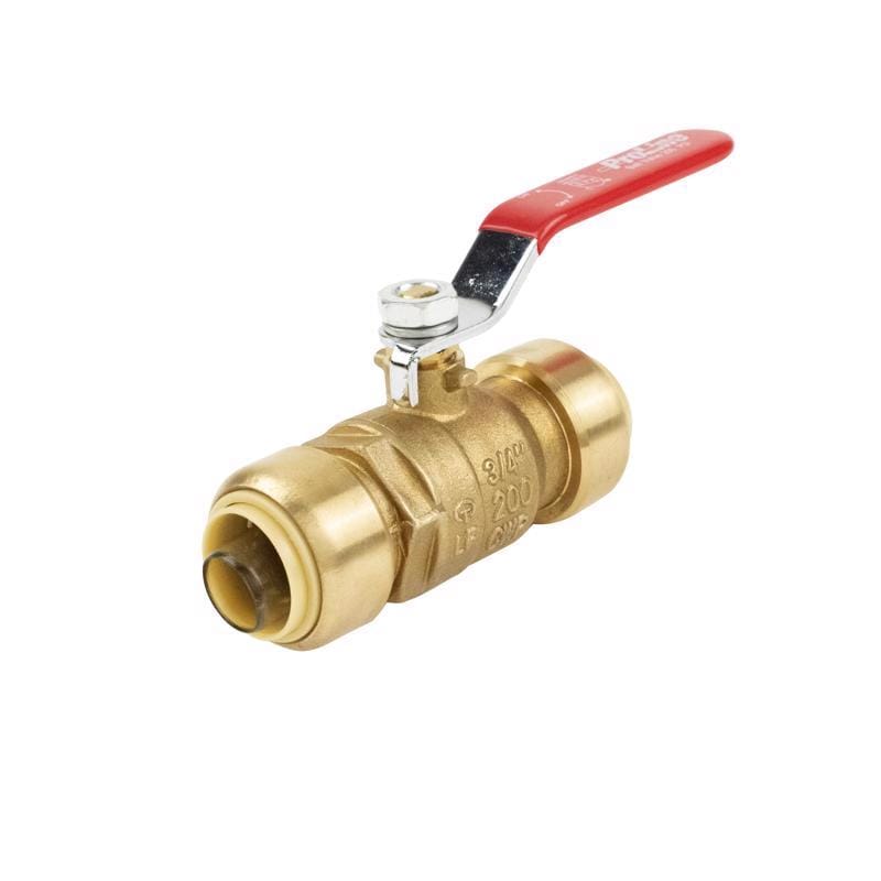 B&K 1107-065 Proline 1 in. Brass Push Fit Ball Valve Full Port Quarter-Turn Lever