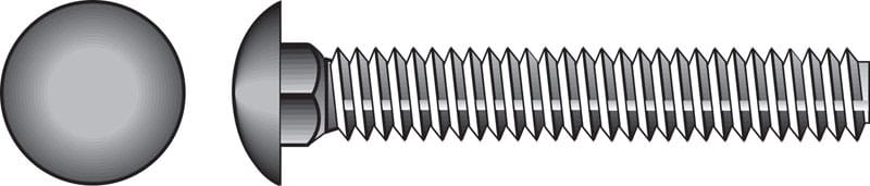Hillman 0832522 1/4 in. X 2-1/2 in. L Stainless Steel Carriage Bolt 25 pk
