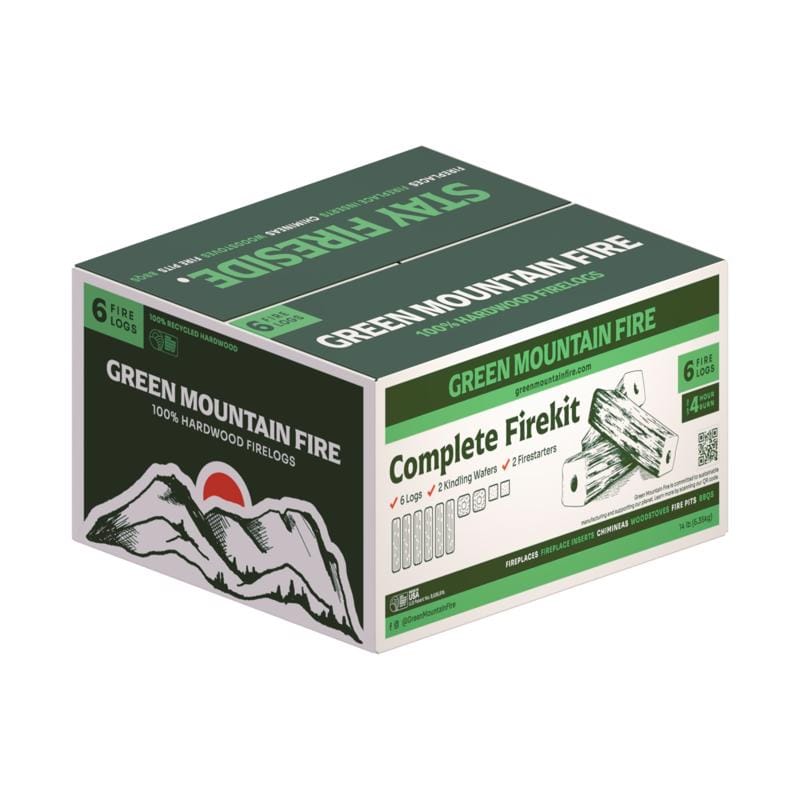 Green Mountain GMF-6 Natural Fire Log 4 hr 6 pk