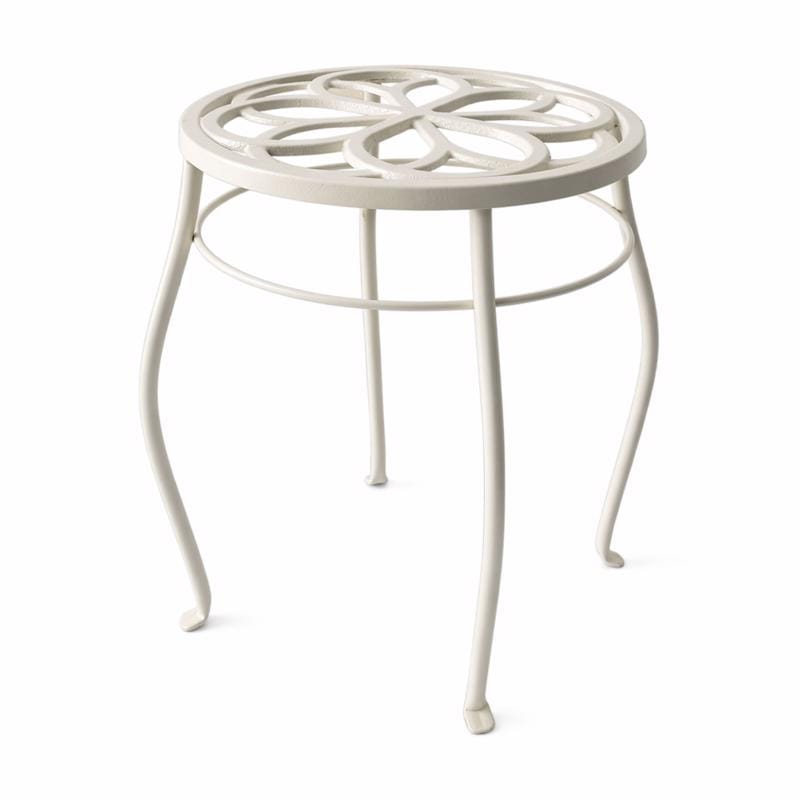 Living Accents 58065 15 in. H Cream Cast Iron Plant Stand