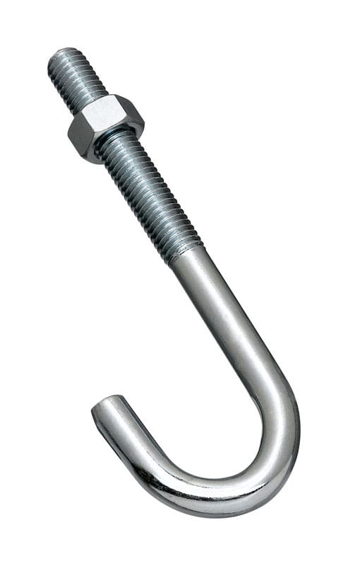 National Hardware N232-975 Zinc-Plated Silver Steel 6 in. L J-Bolt 1 pk