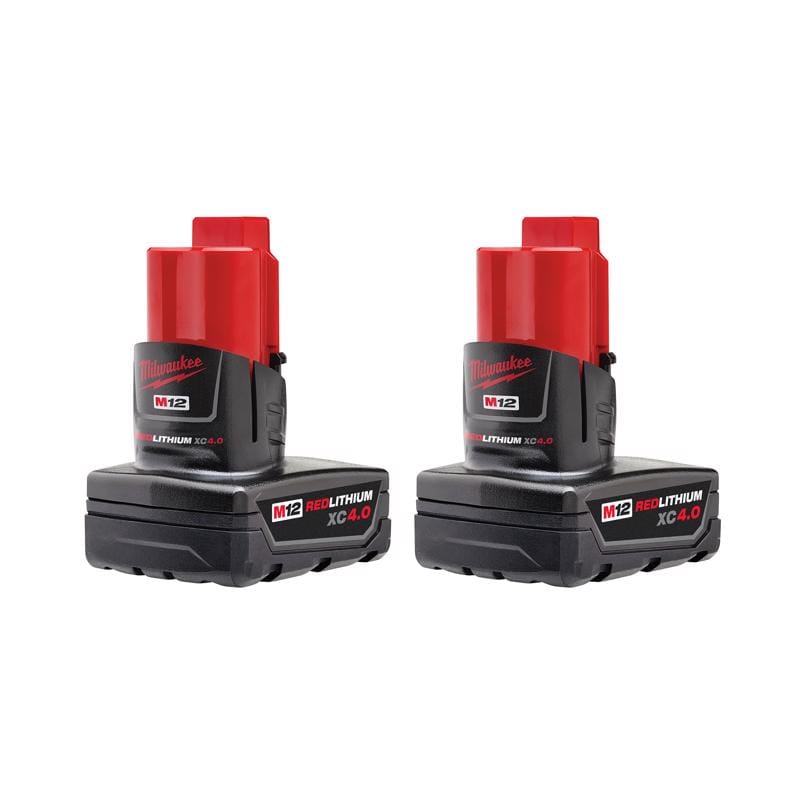 Milwaukee Tool 48-11-2442 Milwaukee M12 4 Ah Lithium-Ion Battery 2 pc