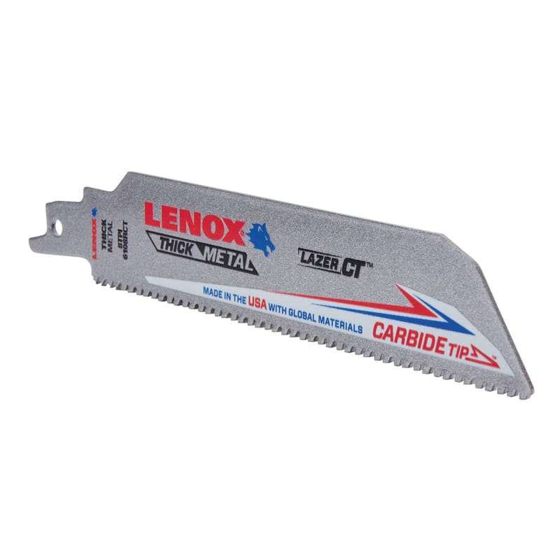 Lenox 2014220 Lazer CT 6 in. Carbide Tipped Reciprocating Saw Blade 8 TPI 1 pc