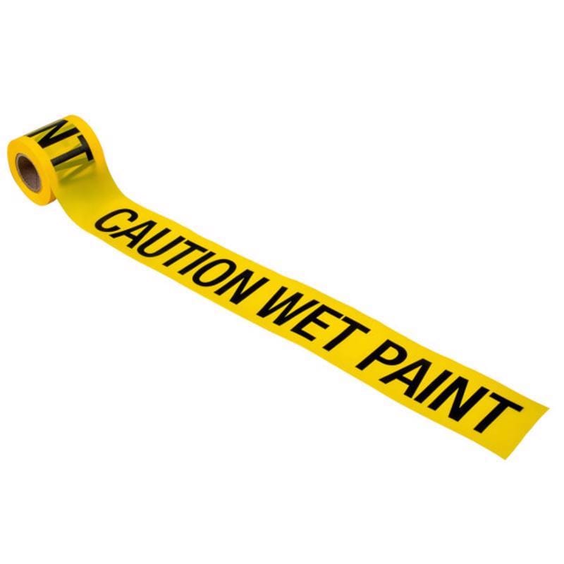 C.H. Hanson 15011 200 ft. L X 3 in. W Plastic Caution Wet Paint Barricade Tape Yellow