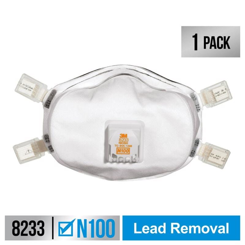 3M 8233 N100 Disposable Particulate Respirator White 1 pc