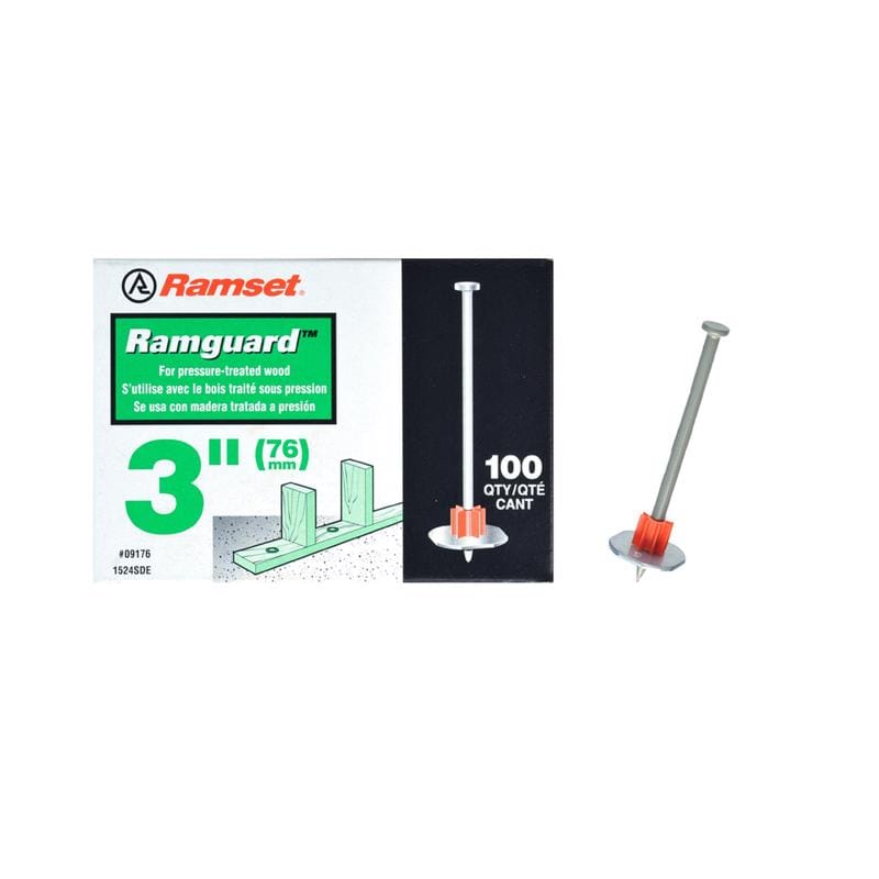 Ramset 09176 .3 in. D X 3 in. L Steel Flat Head Drive Pin with Washer 100 pk