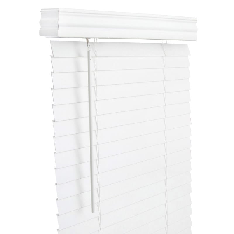 Living Accents FAX4360WH Faux Wood 2 in. Blinds 43 in. W X 60 in. H White Cordless