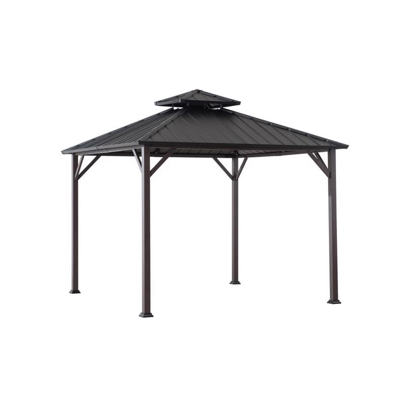 Living Accents A102012210 Steel Hardtop Gazebo 10 ft. H X 10 ft. W