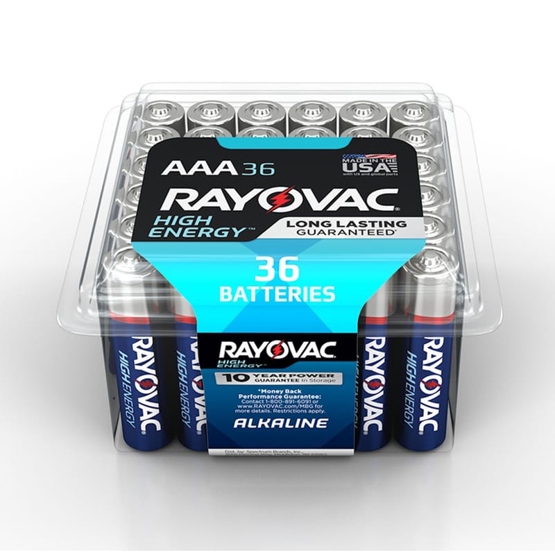 Rayovac 824-36PPK High Energy AAA Alkaline Batteries 36 pk Clamshell