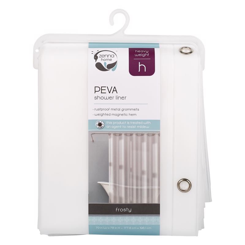 Zenna Home LPOHFRL 78 in. H X 70 in. W Frosted Shower Curtain Liner PEVA