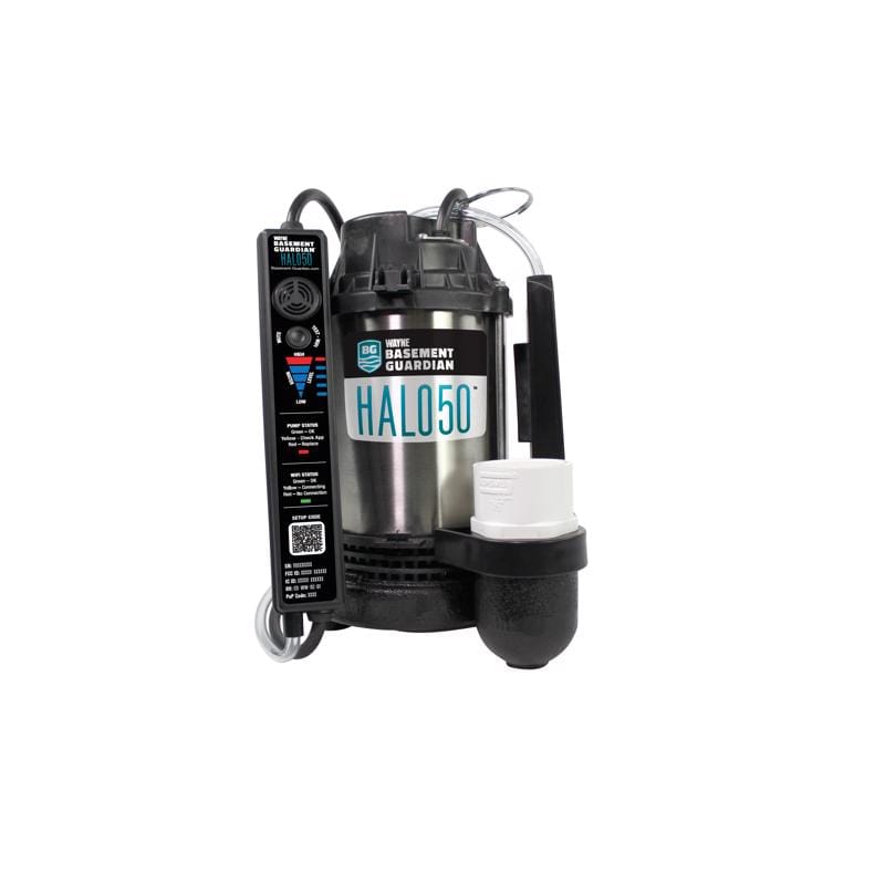 Wayne HALO 50 Basement Guardian 1/2 HP 91.5 gpm Stainless Steel Electronic Switch AC Submersible Sump Pump 8