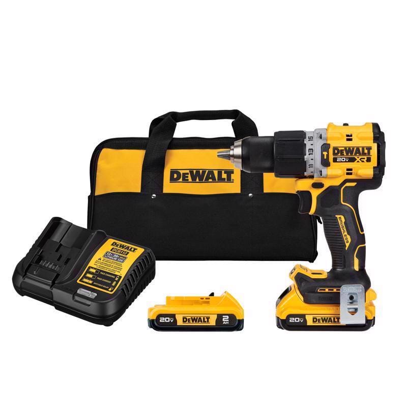 Dewalt DCD805D2 20V MAX Cordless Brushless 1 Tool Compact Hammer Drill and Impact Driver Kit