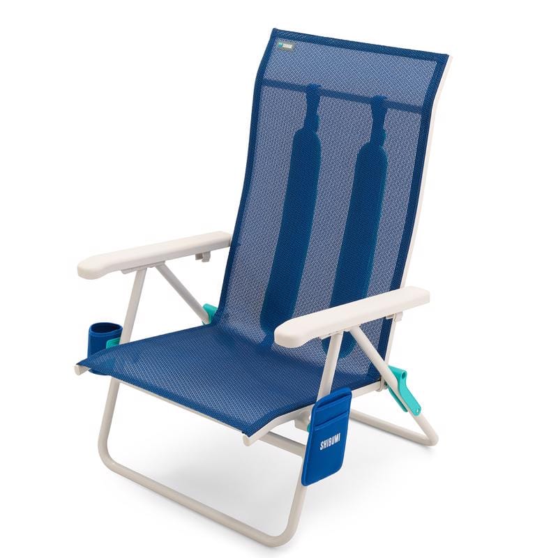 Shibumi 1-CHAIR-MID-SEA 4-Position Blue Hi-Back Beach Chair