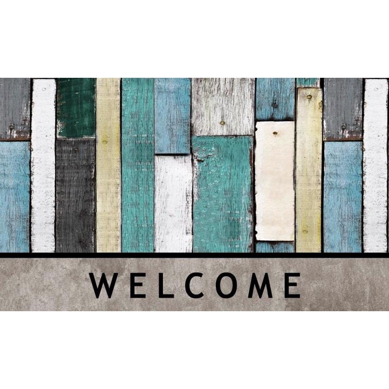 Sports Licensing Solutions 58782 18 in. W X 30 in. L Multi-Color Plank Rubber Door Mat