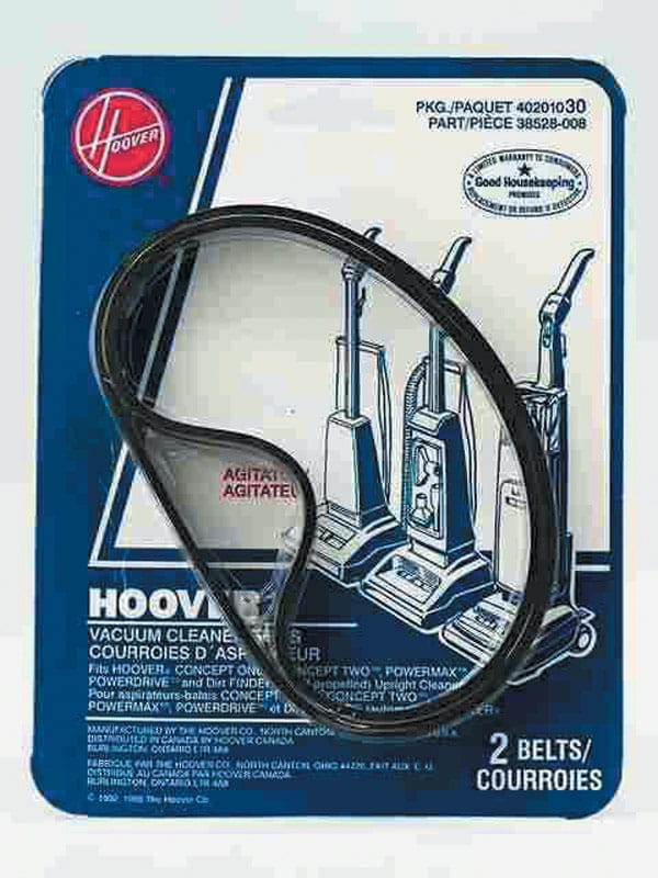 Hoover 40201030 Vacuum Belt For Fits Hoover Convertible Decade 30 2 pk 30 Flat Belts