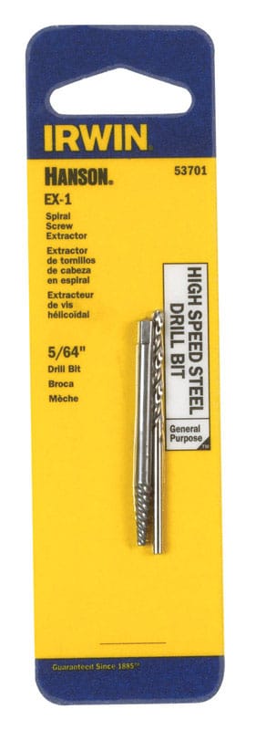 Irwin 53701 Hanson 5/64 in. X 5/64 in. D High Speed Steel Drill Bit Extractor Set 5.4 in. 1 pc