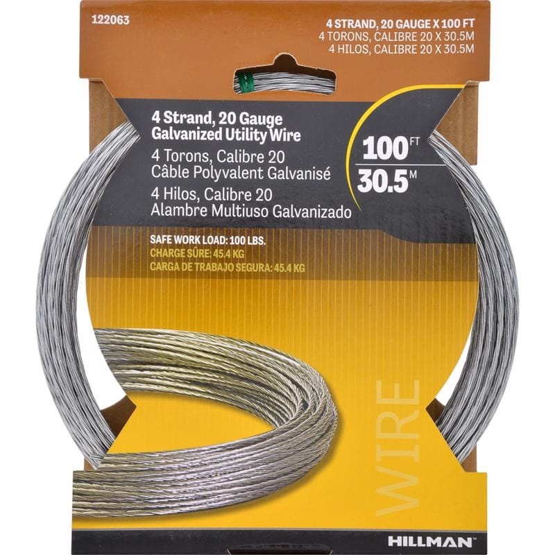 Hillman 122063 100 ft. L Galvanized Steel 20 Ga. Wire