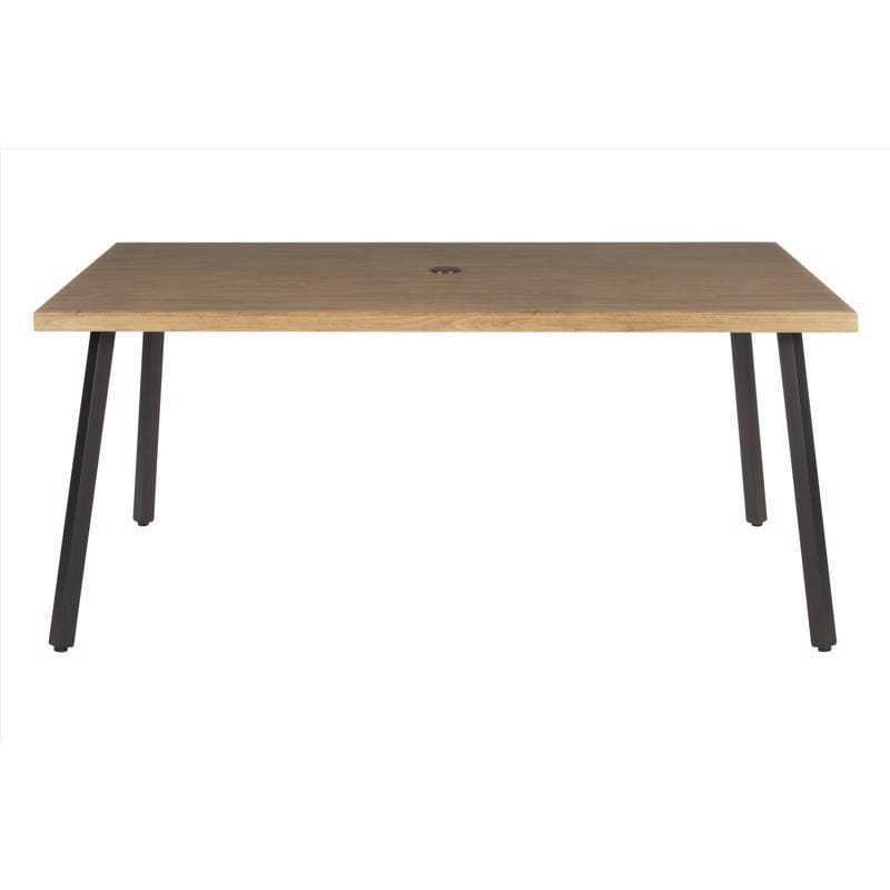 Living Accents HTMS66LG Brown Rectangular Metal Dining Table