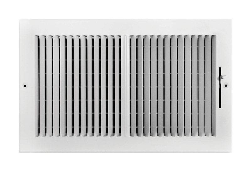 Tru Aire C102M14X08 8 in. H X 14 in. W 2-Way Powder Coat White Steel Wall/Ceiling Register
