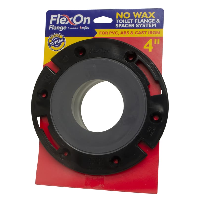 Flexon PB-204 No Wax Plastic Toilet Flange and Spacer System