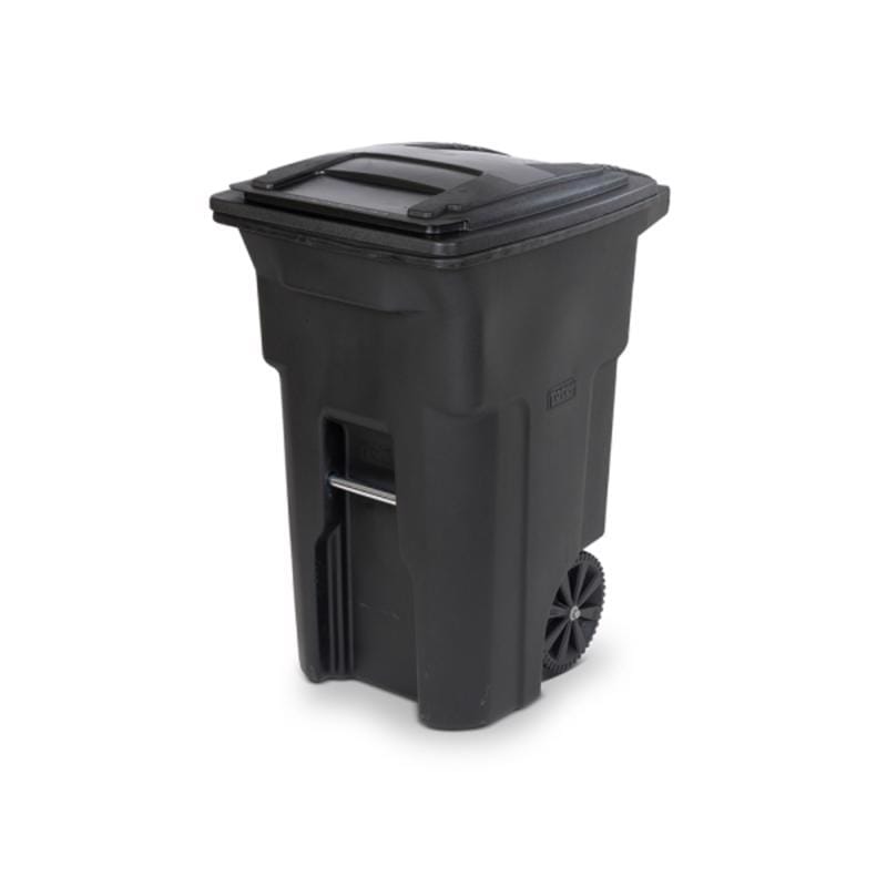 Toter 79264-R2200 64 gal Black Polyethylene Wheeled Garbage Can Lid Included