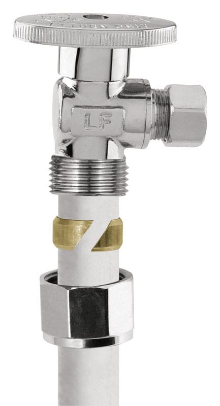 Plumb Pak PP2888EZ 1/2 in. PEX in. X 1/4 in. Compression Brass Angle Valve