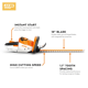 Stihl 4521 011 3501-US Hsa 56 Cordless Hedge Trimmer, 450Mm/18" - Image 2
