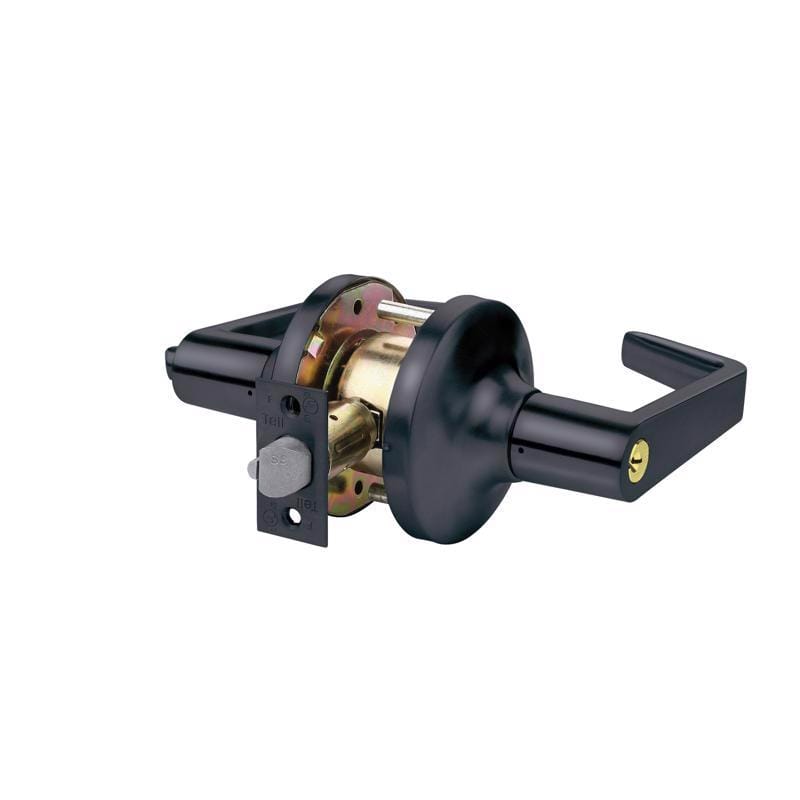 Tell CL102902 Matte Black Entry Lever 2 in.